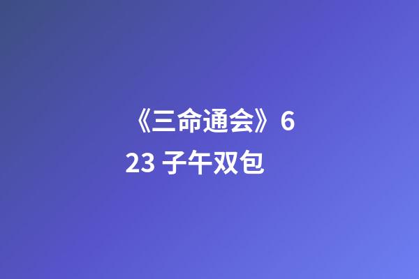 《三命通会》6.23 子午双包